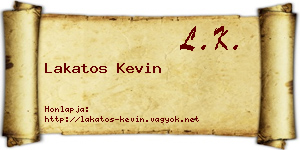 Lakatos Kevin névjegykártya
